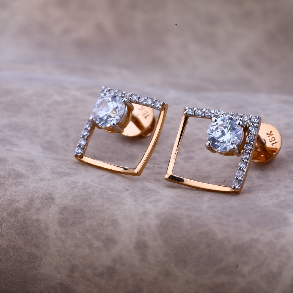 18ct Exclusive Fancy Rose Gold earring RE65