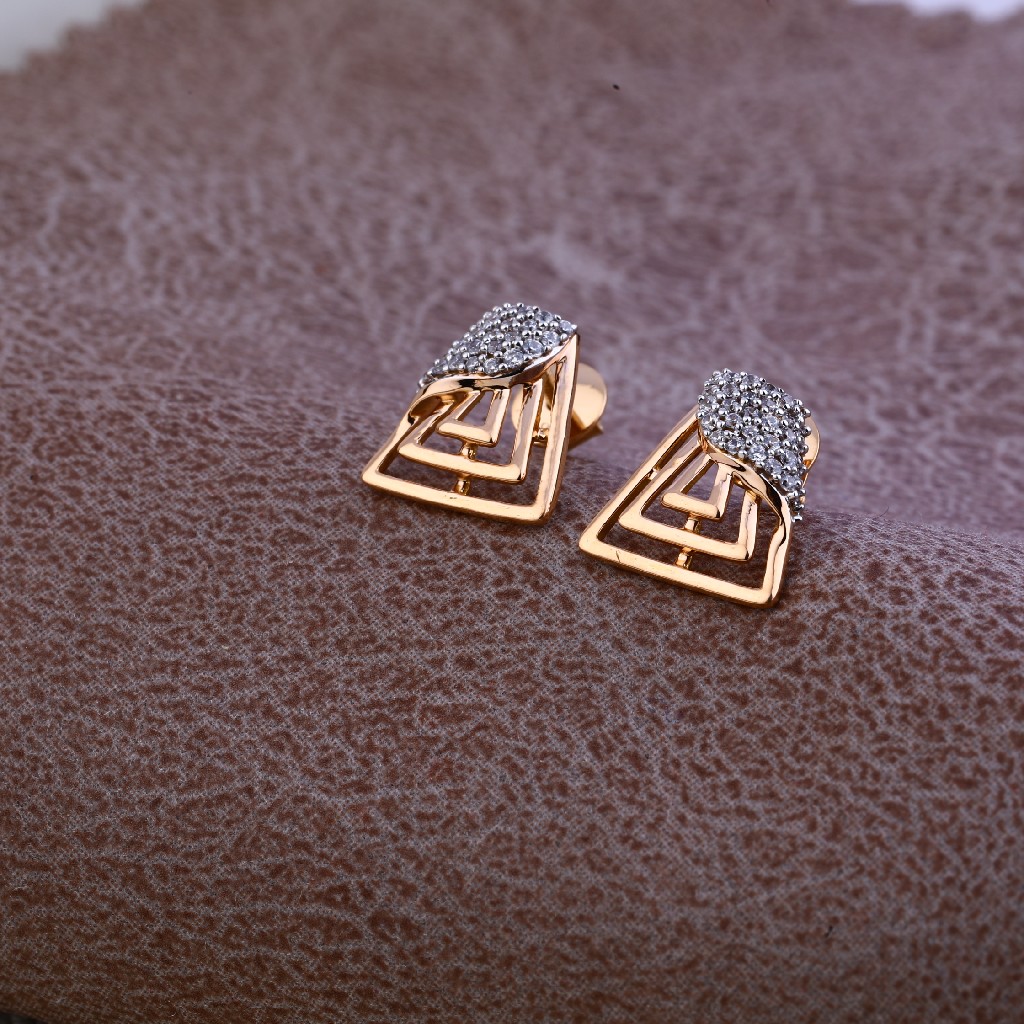 18kr Rose Gold Designer Earring RE77