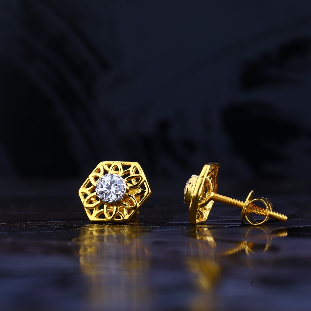 916 Gold Designer Fancy Earring LSE07