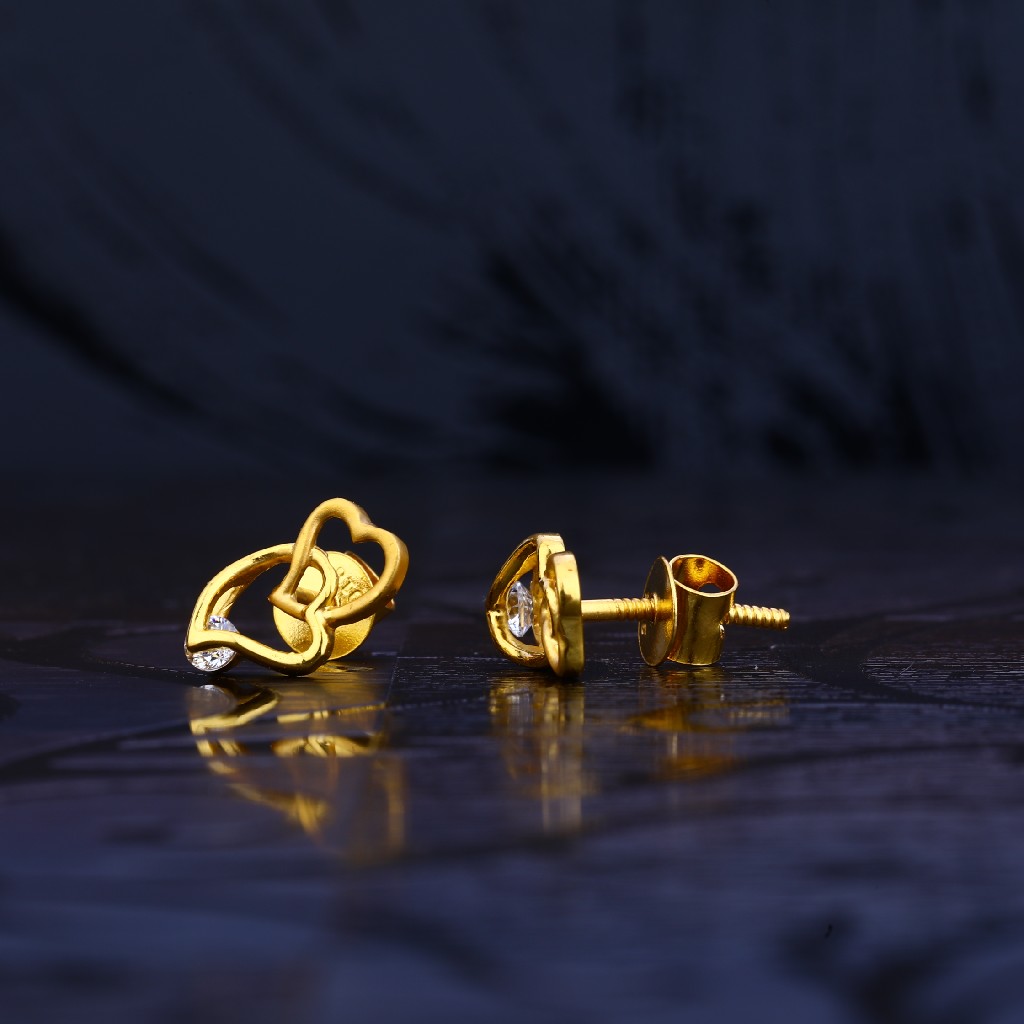 22kt Gold Solitare Fancy Earring LSE84