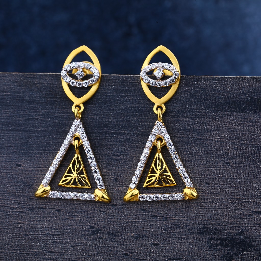 916  Gold CZ  Earring Jhummar LJE138