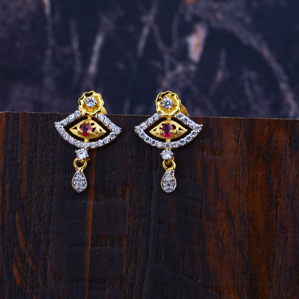 916 Gold Hallmark Women's Earring LFE289