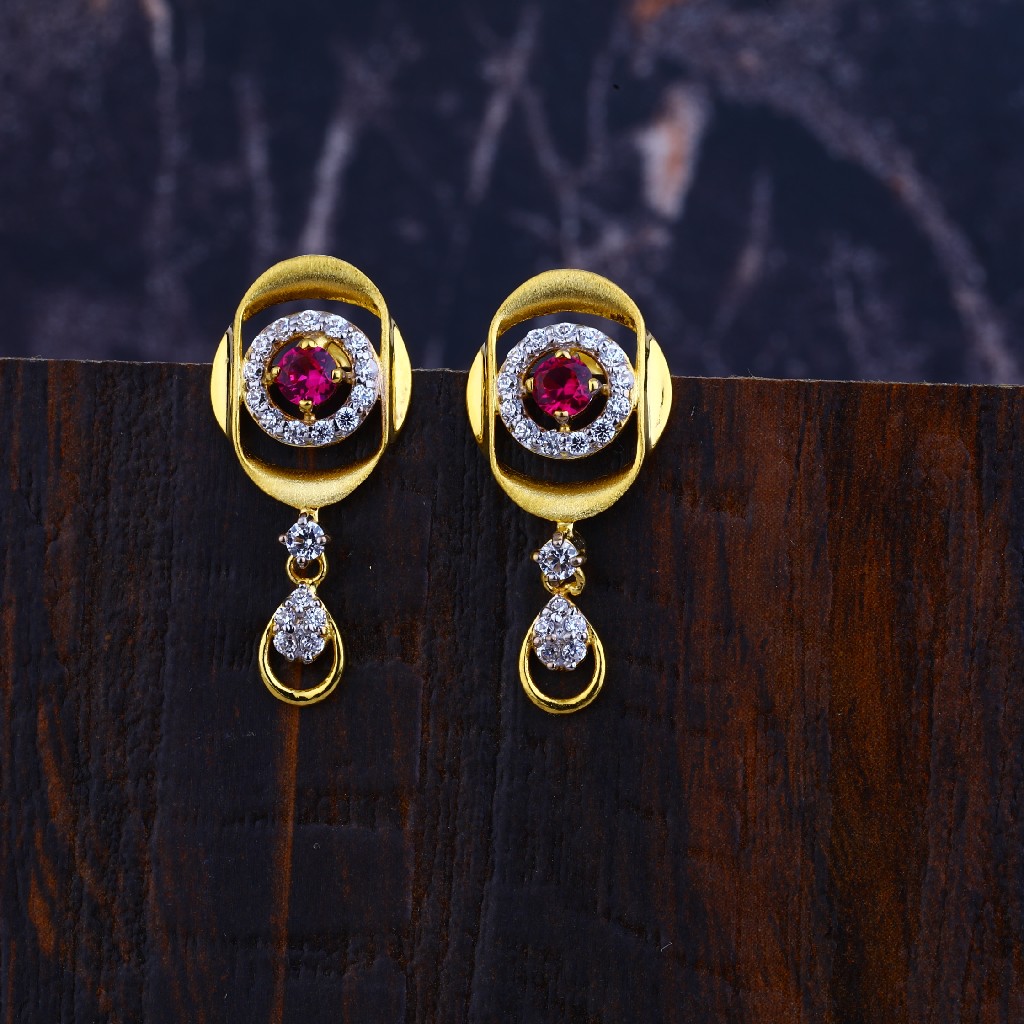 916 Gold Hallmark Ladies Earring LFE305