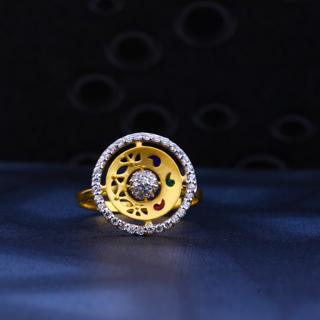 22kt Gold Cz Classic Ring LR63