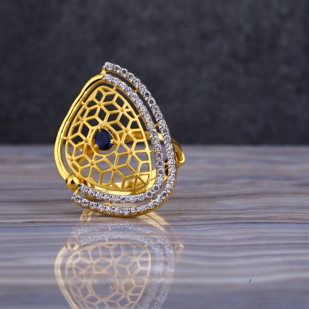 22kt Gold Designer Cz Ring LLR107
