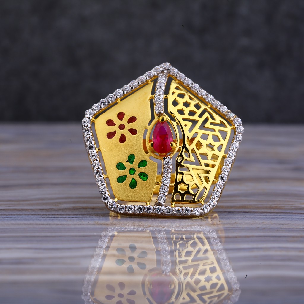 916 Gold Exclusive Cz Ring LLR139