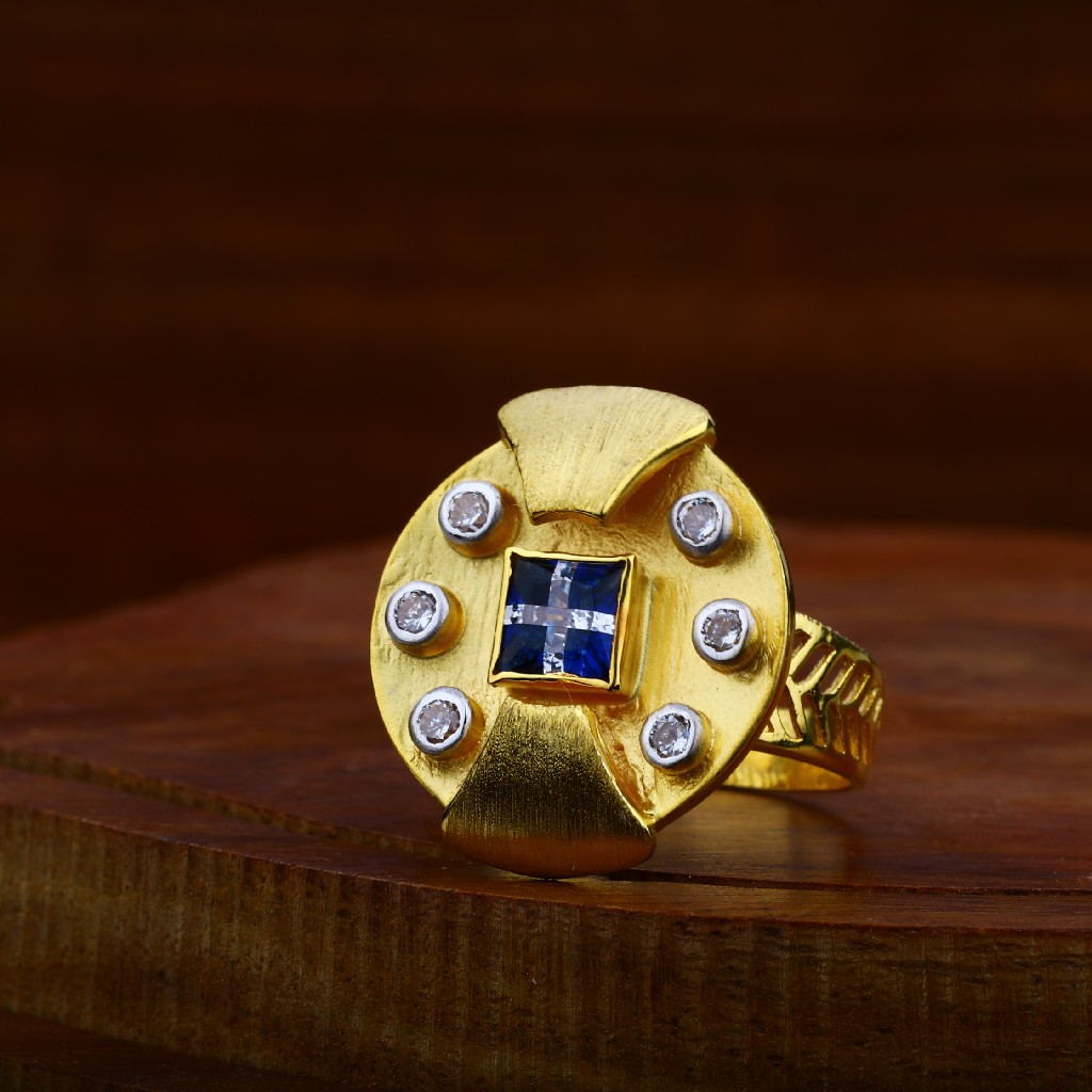 22kt gold designer antique ring lar56