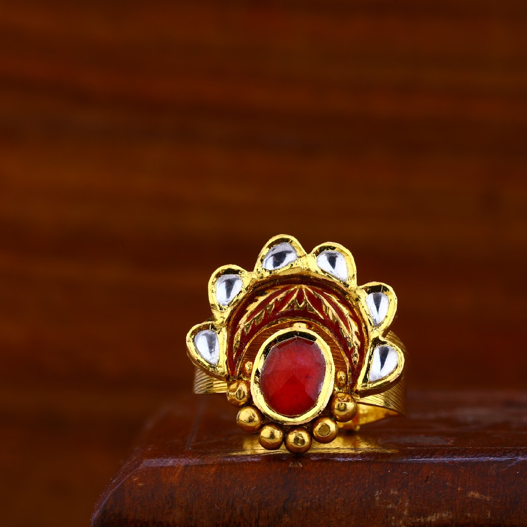 916 Gold Stylish Ring LAR38