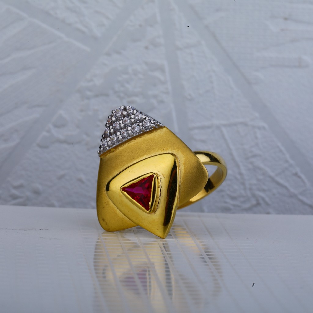 916 gold italian cz ring lir66
