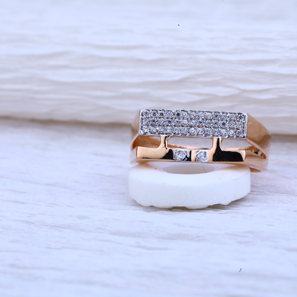 18kt Rose Gold Cz Ring RMR51