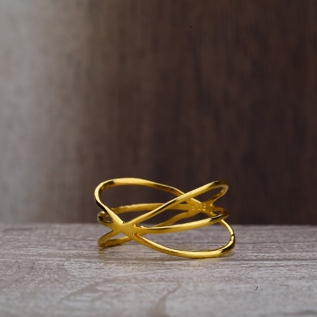 Ladies 22K Plain Gold Fancy Ring-LPR161