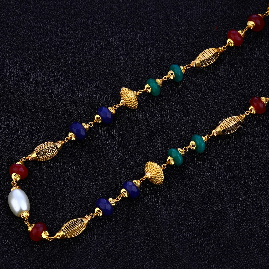 Ladies 22K Designer Colouring Stone Moti Mala-AC98