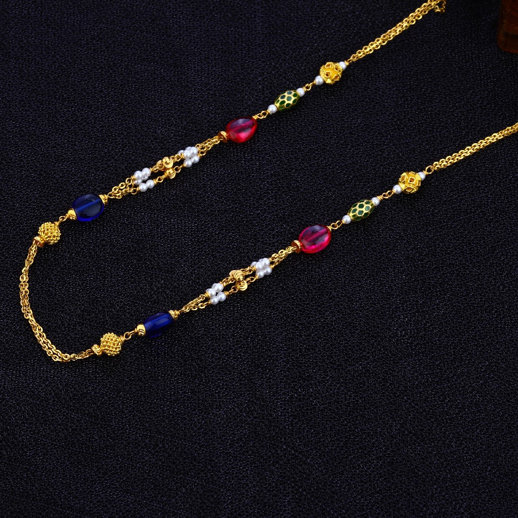 Ladies 22K Gold Color Moti Designer Mala-AC95