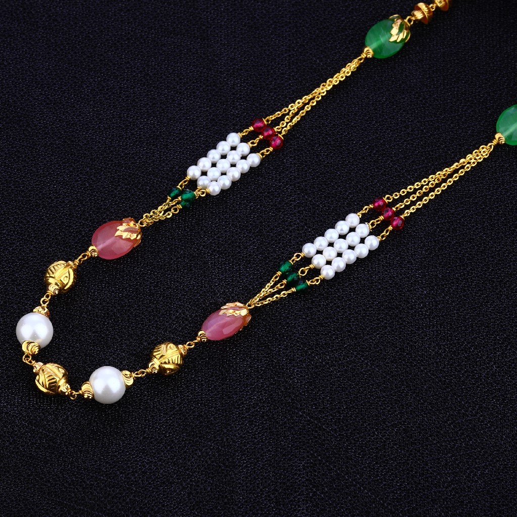 Ladies Colour Moti Fancy Delicate 22K Mala-AC93