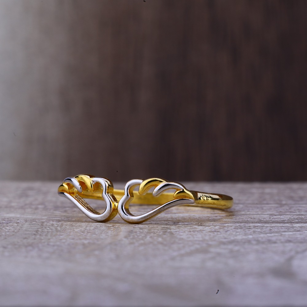 Ladies 916 Gold Fancy Rodium Ring -LPR68