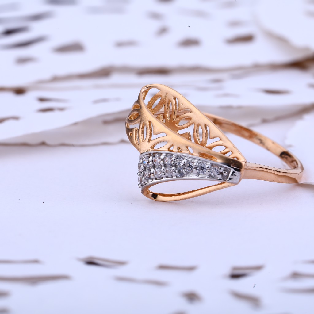 Rose Gold Stylish Unique Design Ladies Ring-RLR408