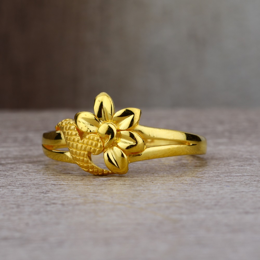 Ladies 916 Gold Casting Unique Ring -LPR64