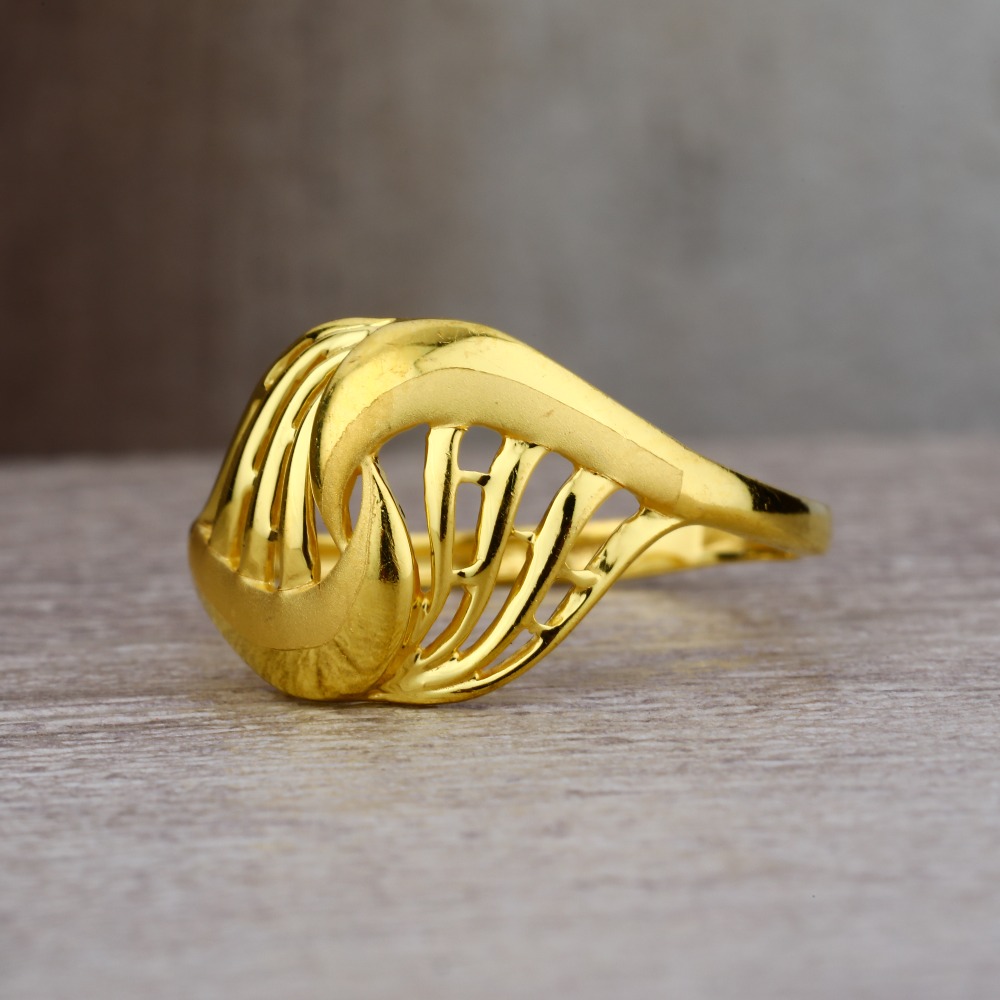 Ladies 22K Gold Casting Plain Ring -LPR19
