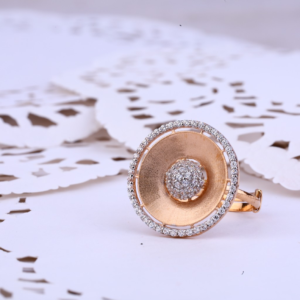 Rose Gold 18K Delicate Ladies Ring-RLR273