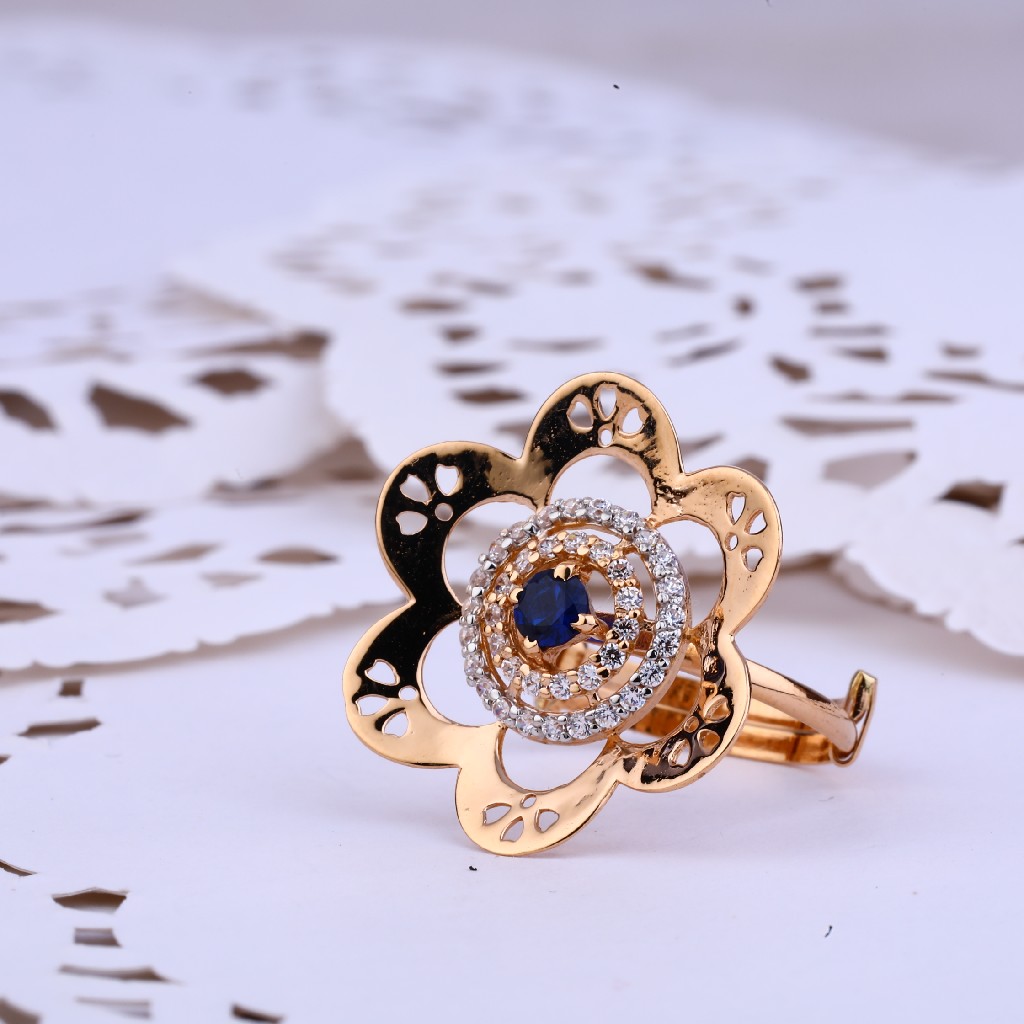 Rose Gold 18K Adjustable Ladies Ring-RLR268