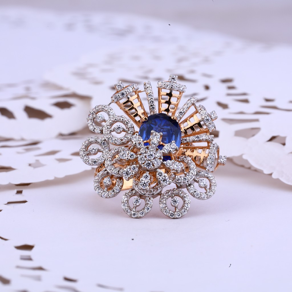 Rose Gold 18K Ladies Cocktail Ring-RLR262
