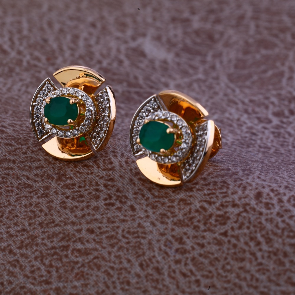 Ladies 76 Rose Gold Delicate Fancy Earring -RE80
