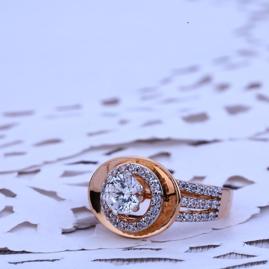 Solitaire Engagement Rose Gold Ladies Ring-RLR245