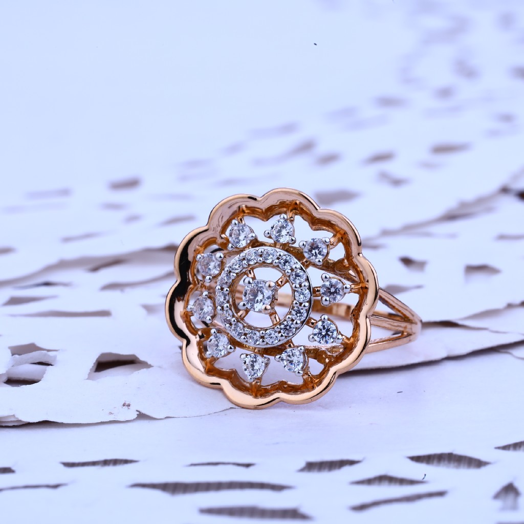 Rose Gold Ladies Outside Wear 18K Ring-RLR238