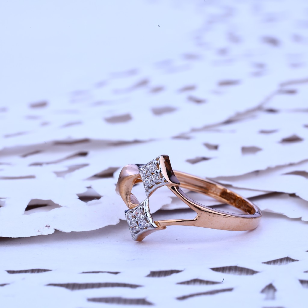 Rose Gold Delicate Ladies 18K Ring-RLR234