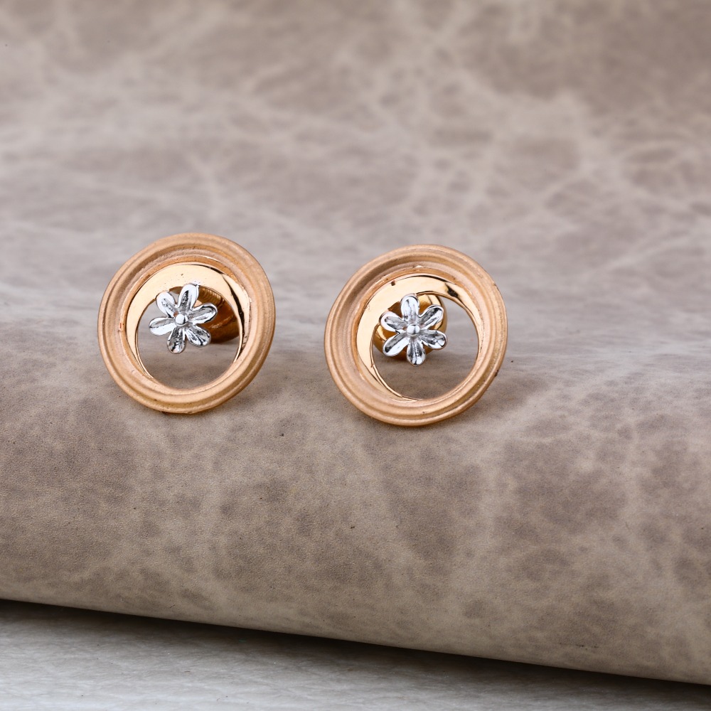 Ladies 76 Rose Gold Fancy Earring -RE18