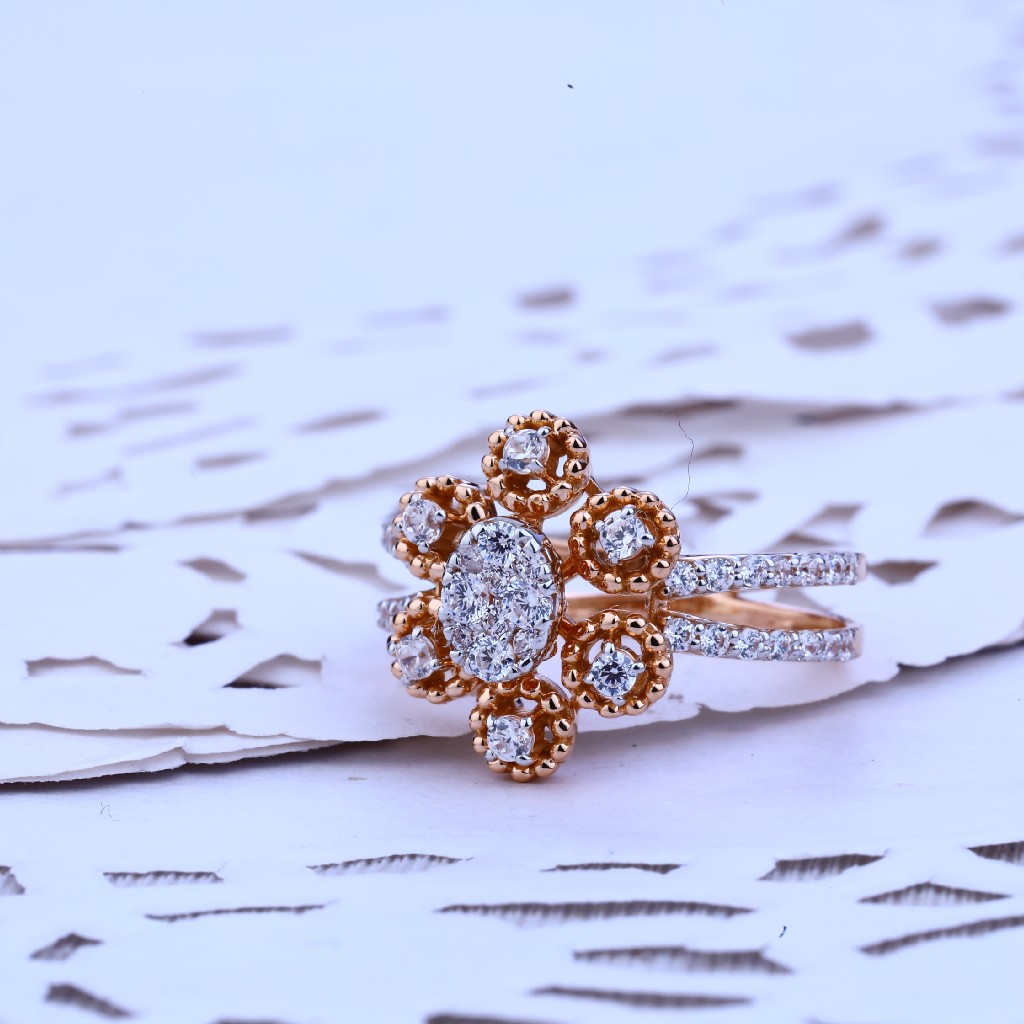 Ladies Rose Gold 18K Ring-RLR207