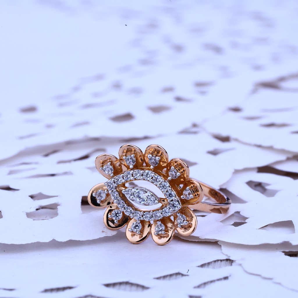 Ladies Rose Gold 18K Ring-RLR191