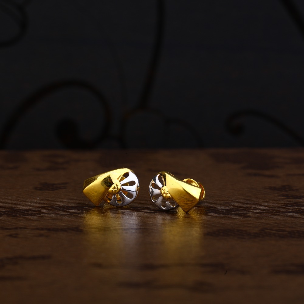 Ladies 916 Gold Casting CZ Earring -LPE192