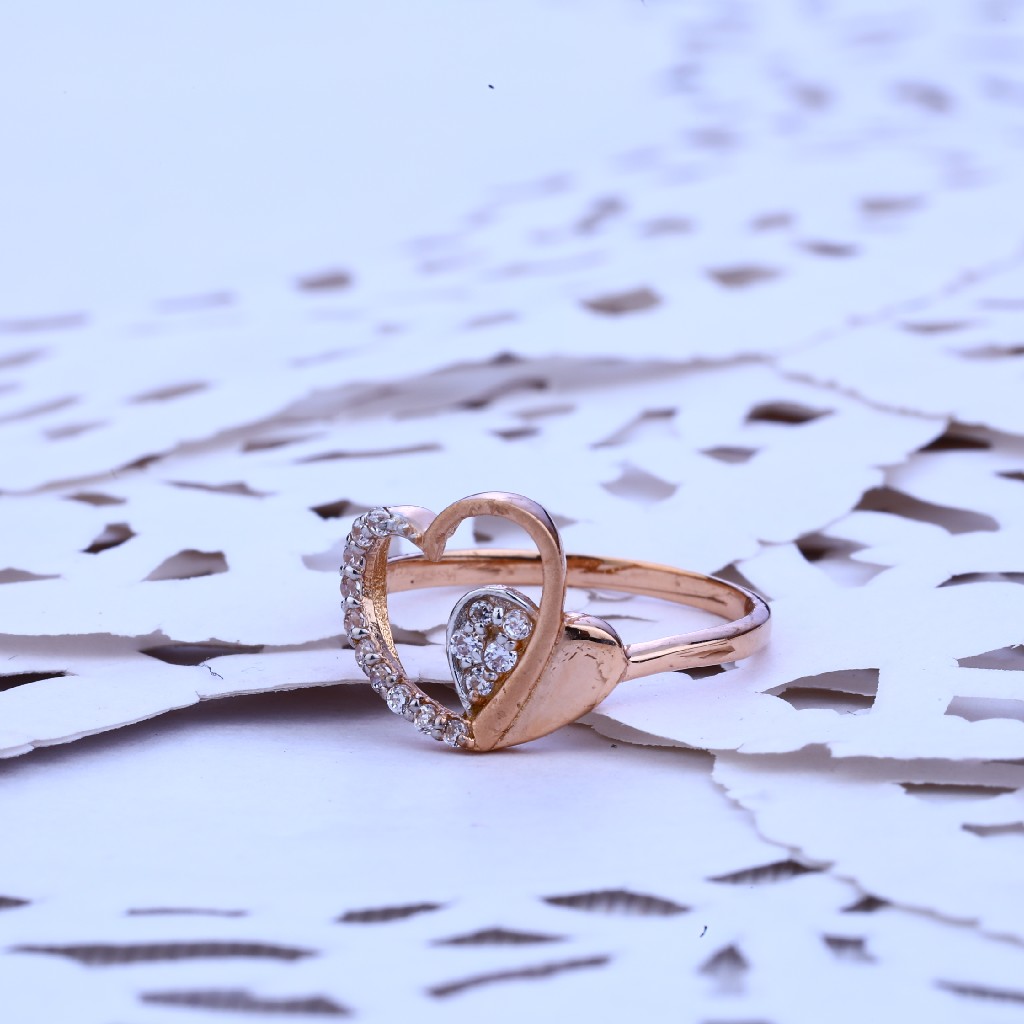 Ladies Rose Gold Cz Ring-RLR159