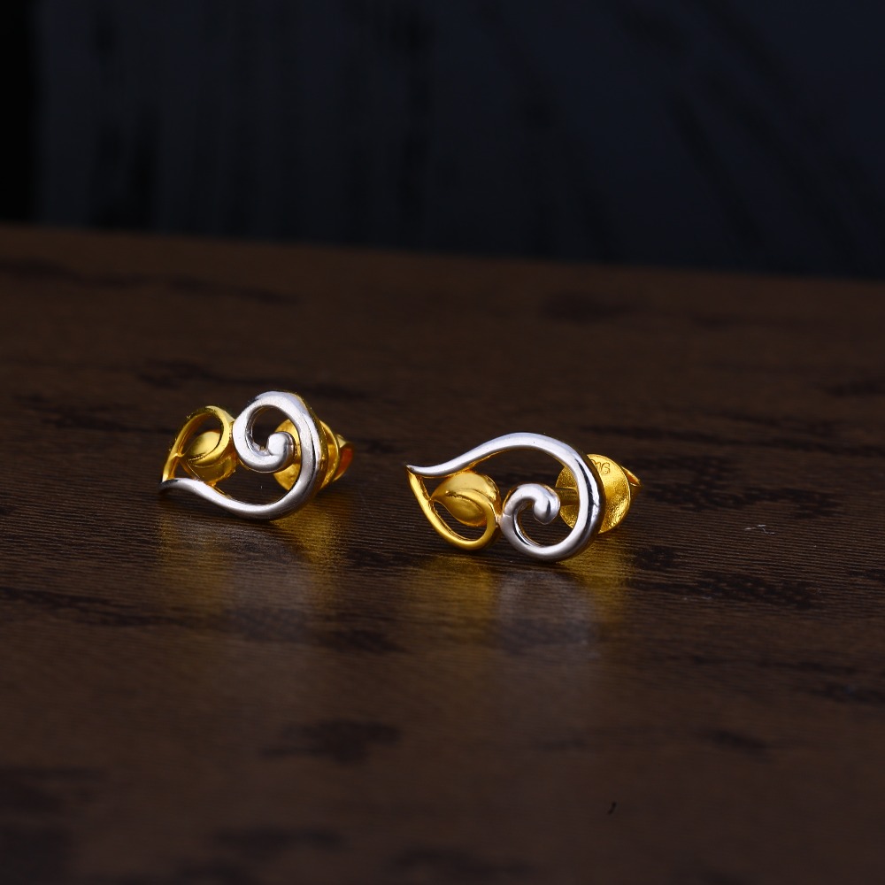 Ladies 22K Gold Casting Plain Earring -LPE145