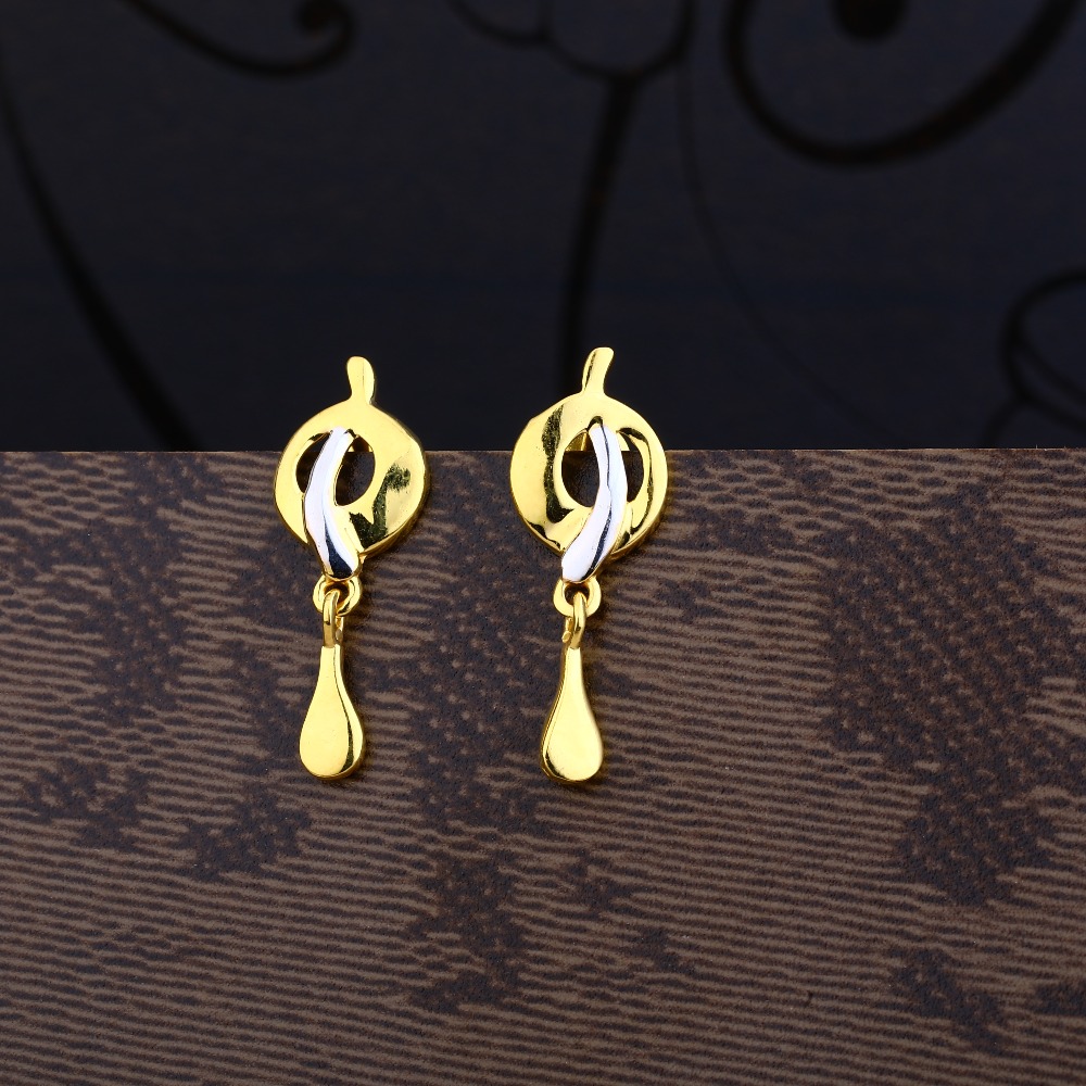 Ladies 22K Gold Casting Designer Earring -LPE83