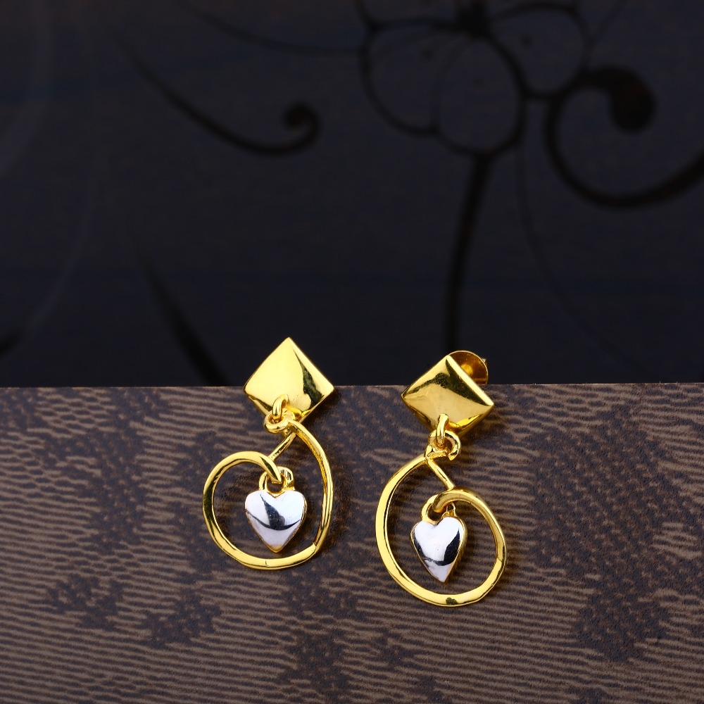 Ladies 22K Gold Traditional Plain Earring -LPE48