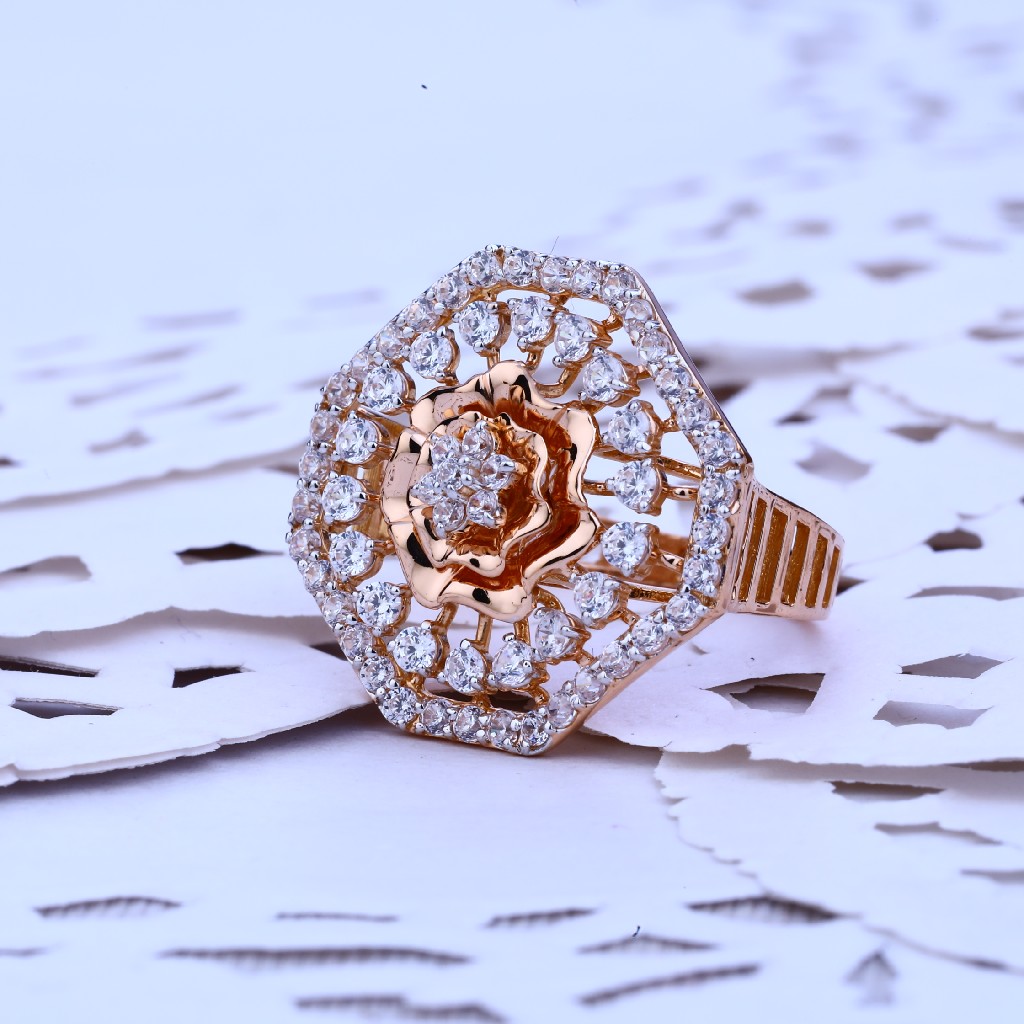Rose Gold Fancy Ladies Ring-RLR141