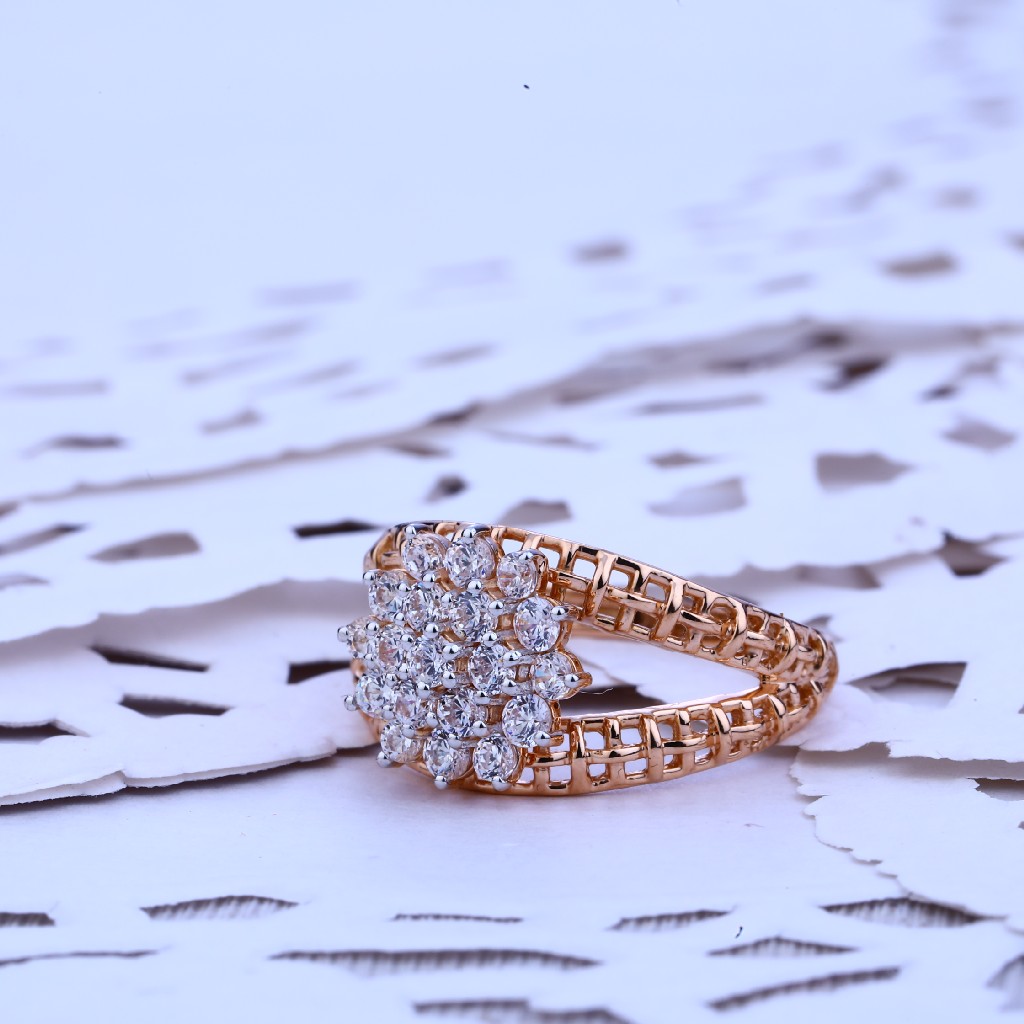 Rose Gold Ladies 18K Designer Ring-RLR139