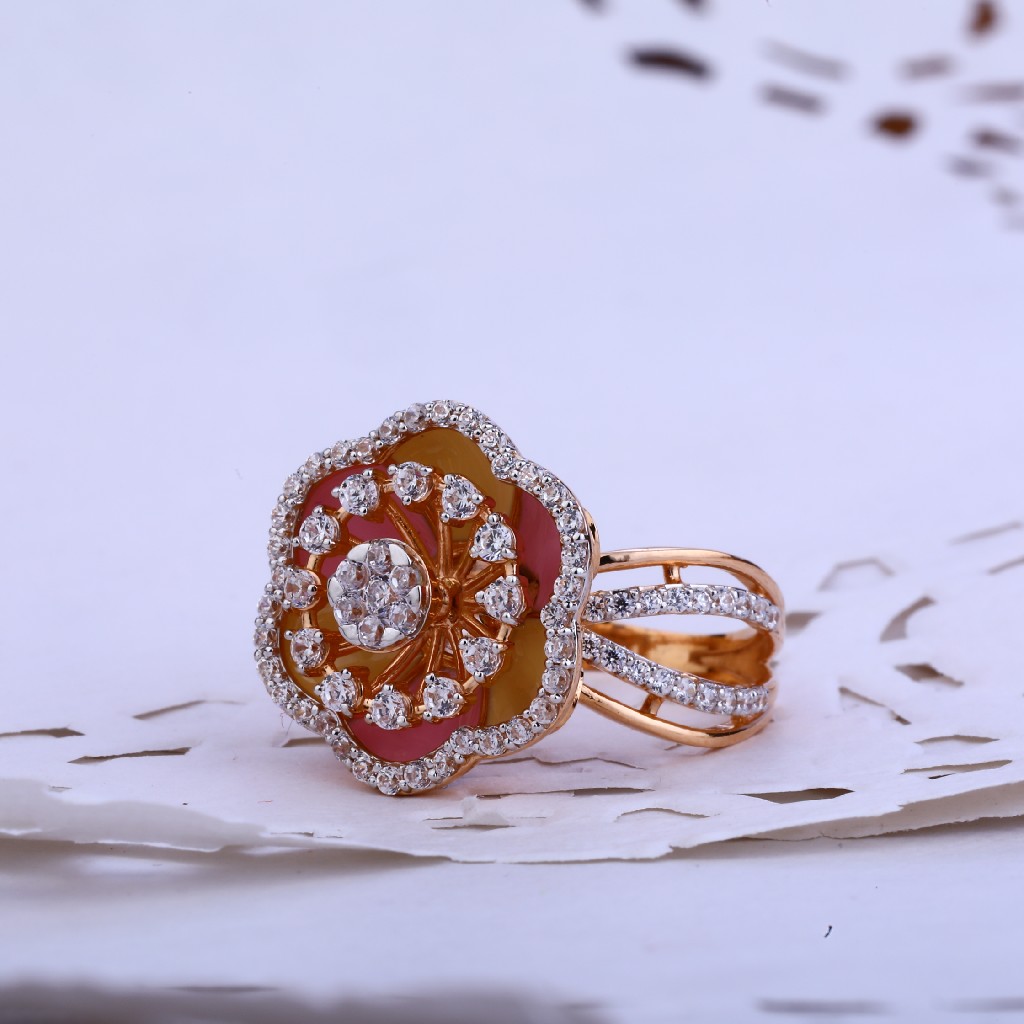 Ladies Rose Gold Fancy Ring-RLR90