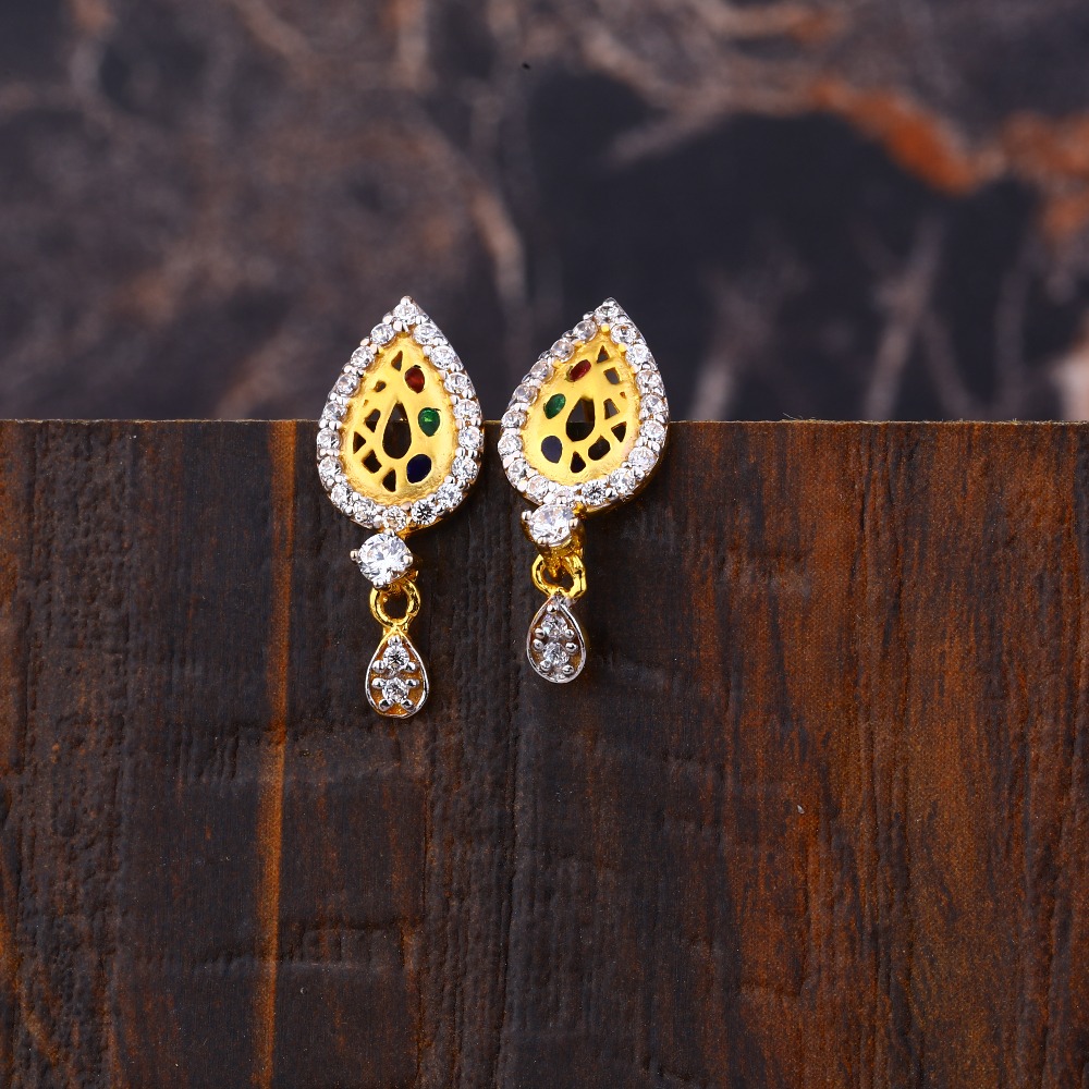 Ladies 22K Gold Casting Earring -LFE240