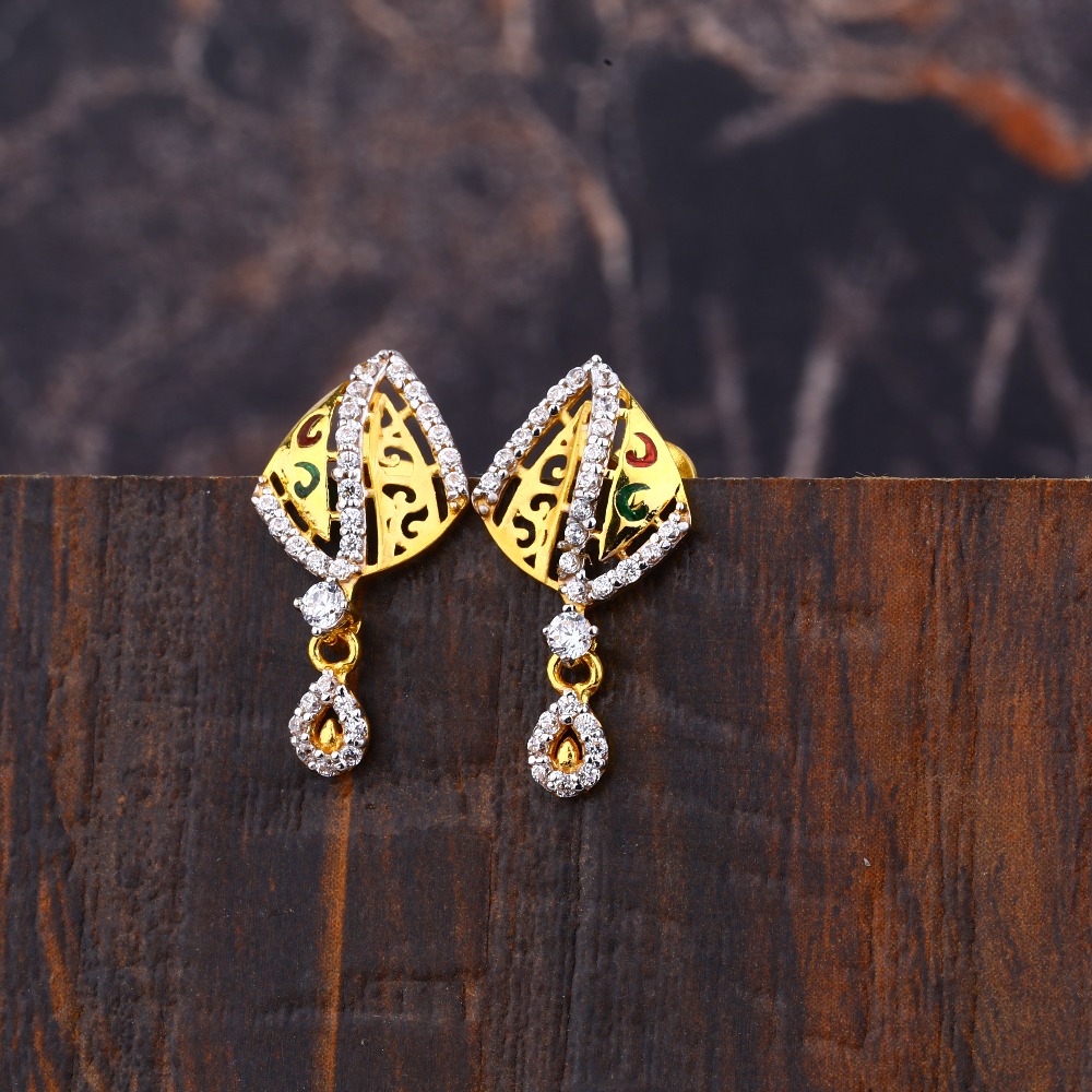 Ladies 916 Gold Designer Earring -LFE237
