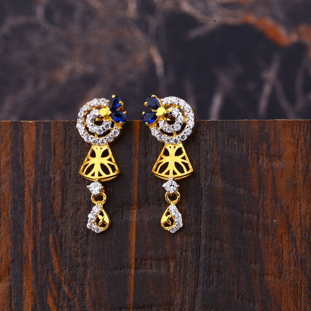 Ladies 916 Gold Designer Fancy Earring -LFE228