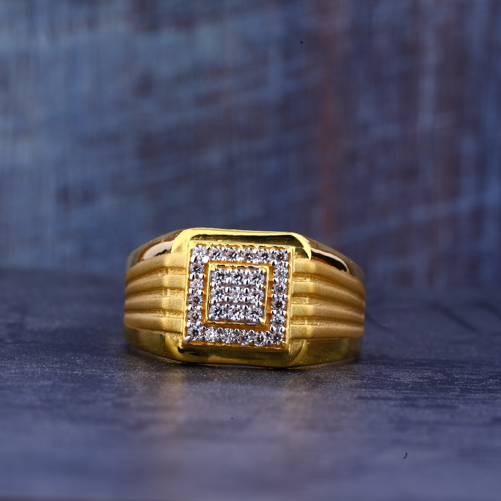 22K Gold Mens Ring-MR378