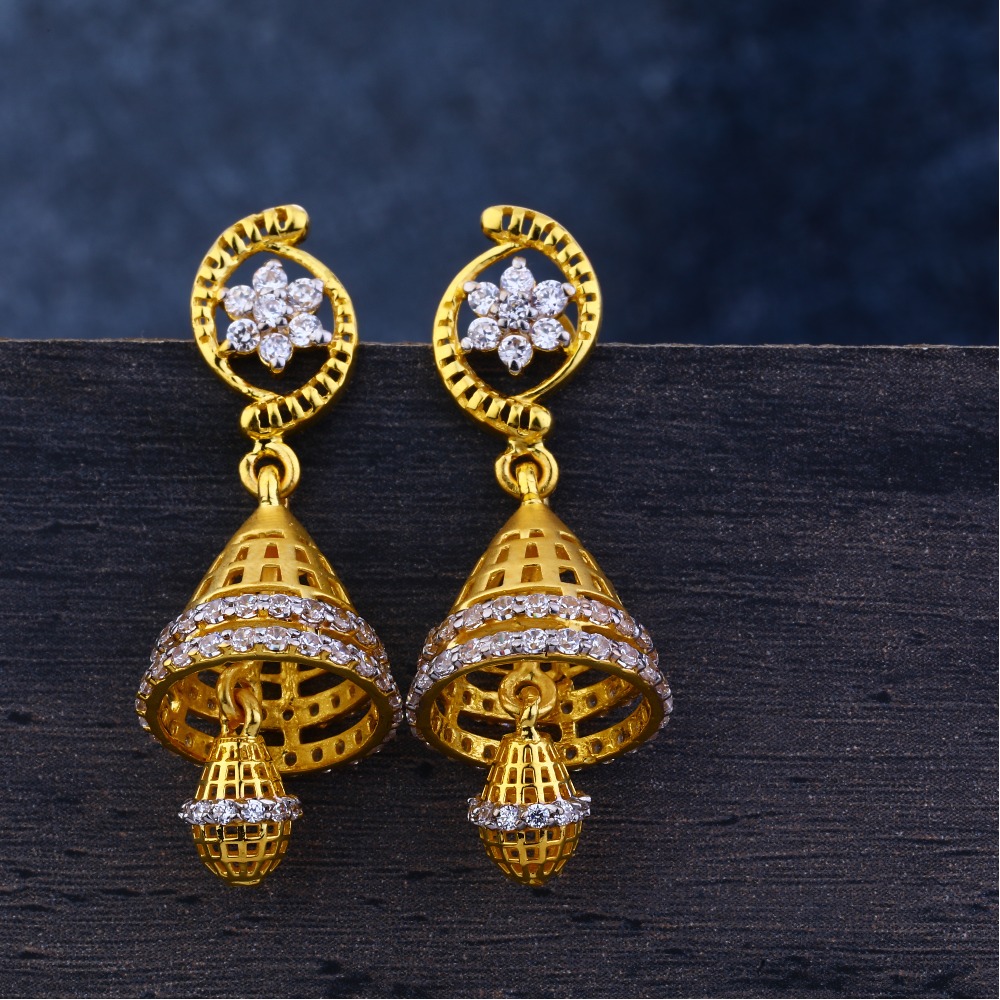 Ladies 22K Gold Jummar Traditional Earrings -LJE122