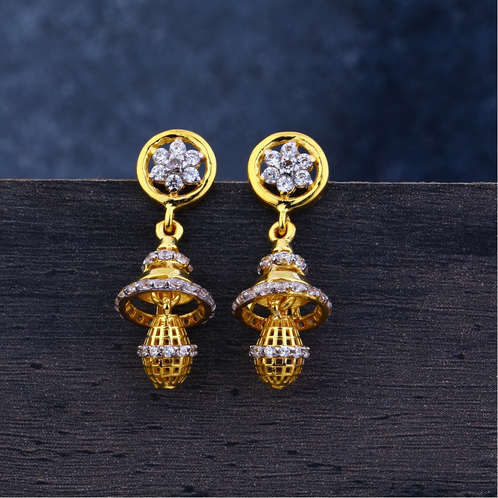Ladies 916 Gold jUmmar Classic Earrings -LJE115