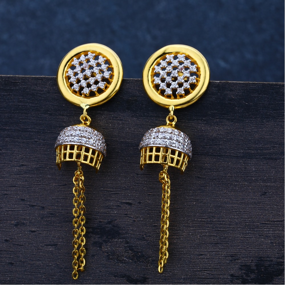 Ladies 916 Gold Earrings -LJE82