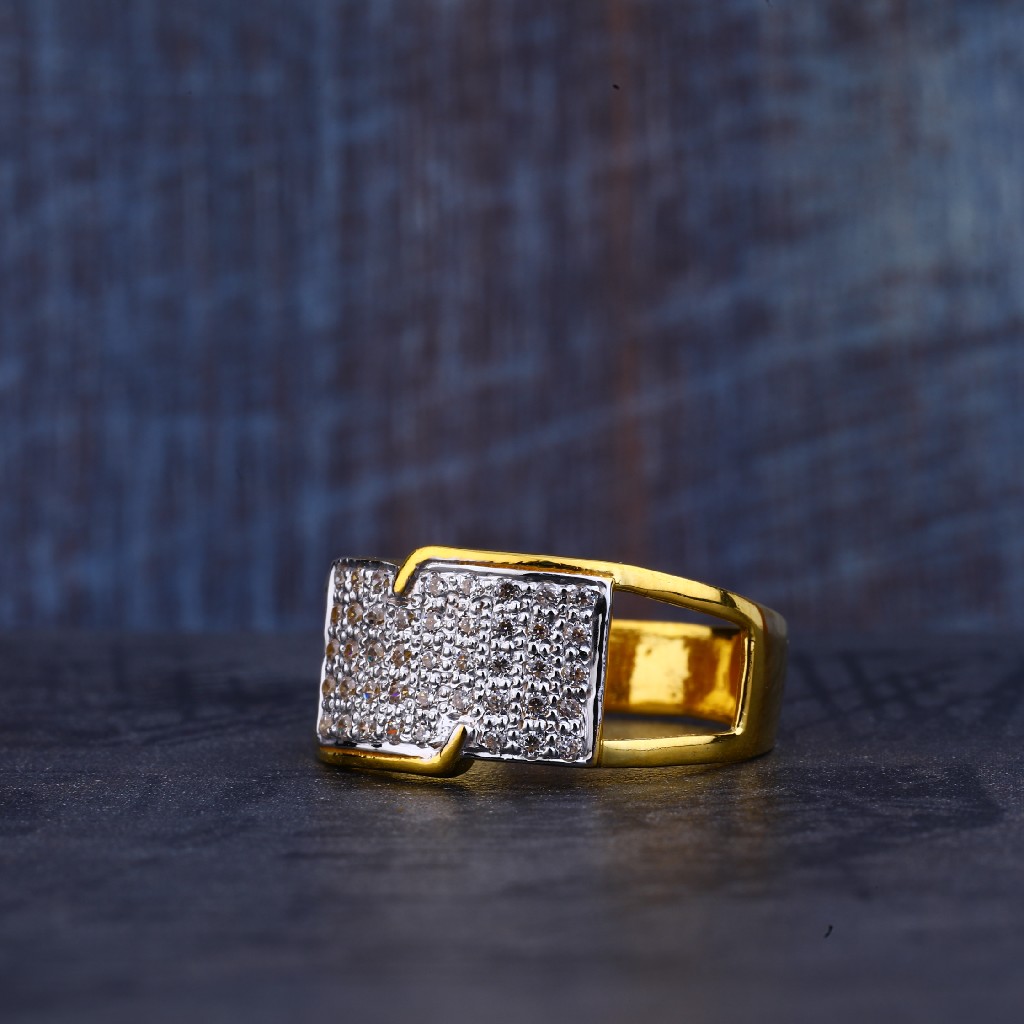 Mens Gold Cz Ring-MR343