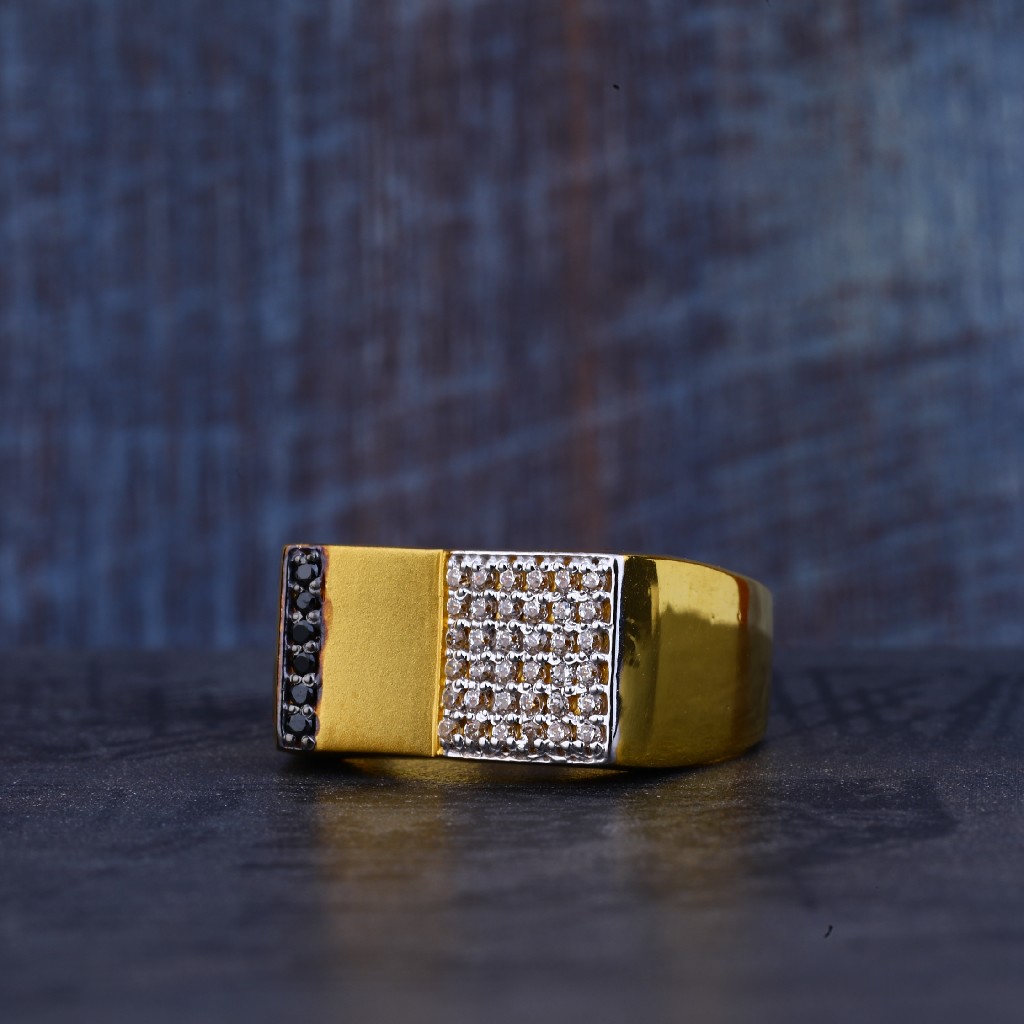 Mens Cz Gold Ring-MR340