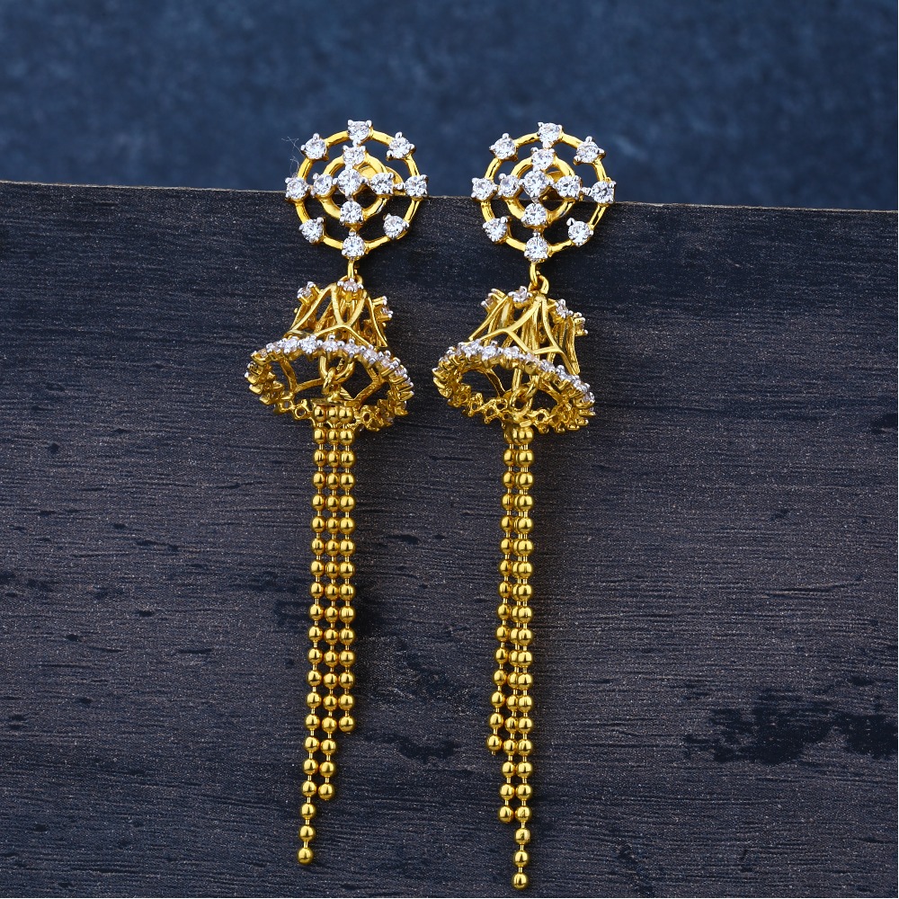 Ladies  Jummar earrings classic 22K -lje54